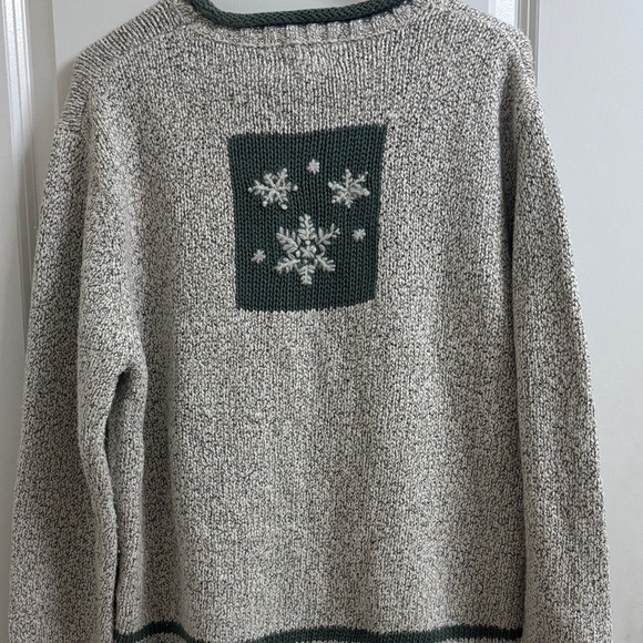 Christopher & Banks Gray Sweater with Snowman Motif - Picture 3 of 3